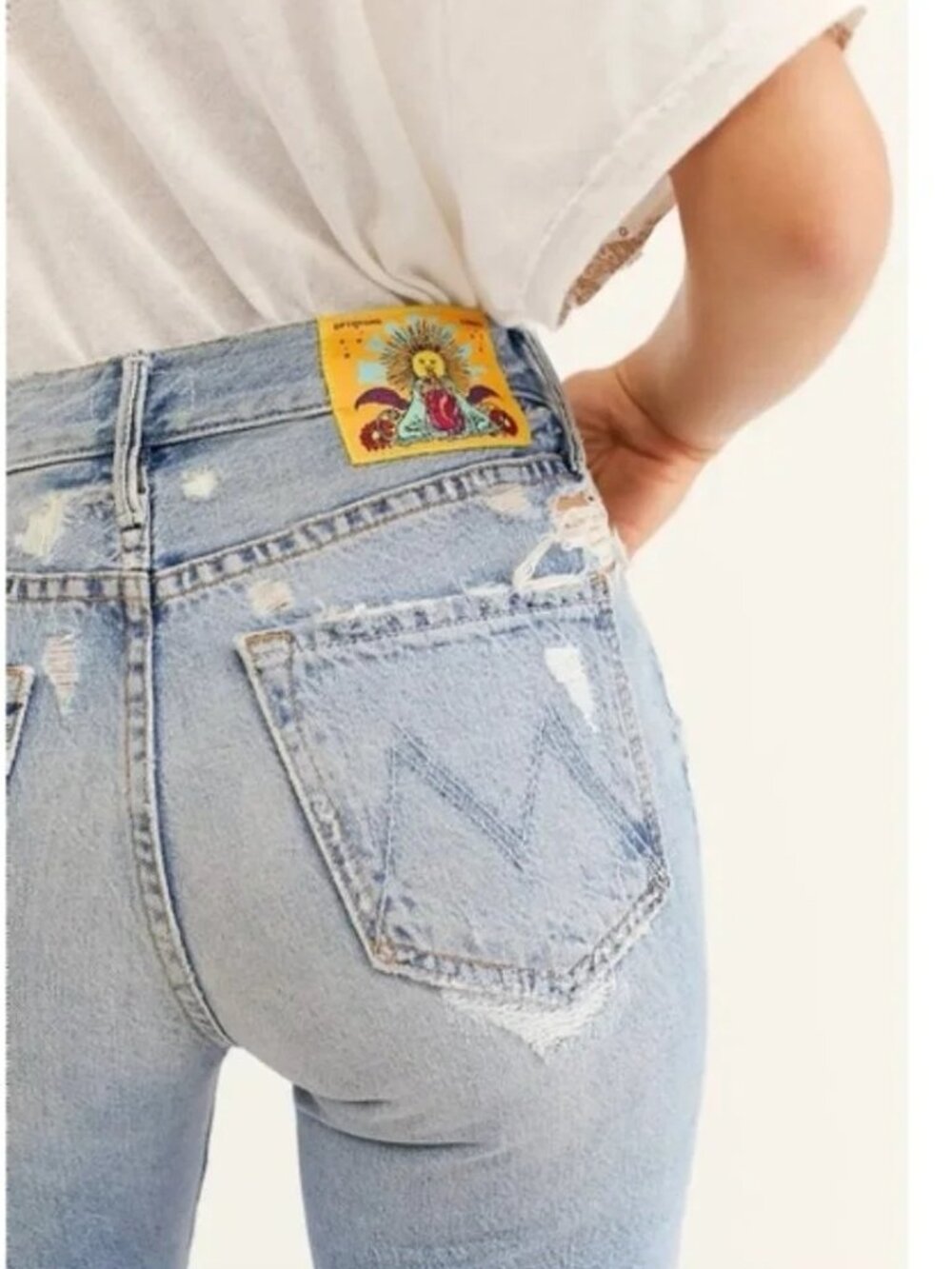 Mother The Trickster Portal to the Other Side Blue Jeans 26 Distressed